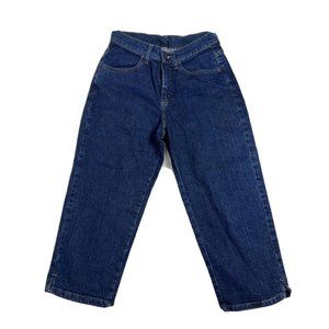 Riders Capri Jeans Women Size 6 M Stretch Denim Dark Mom mid rise‎ 28x22 blue